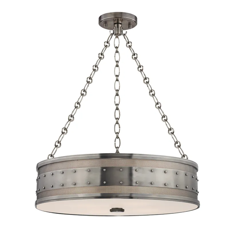 Gaines 4 Light 22 inch Historic Nickel Pendant Ceiling Light