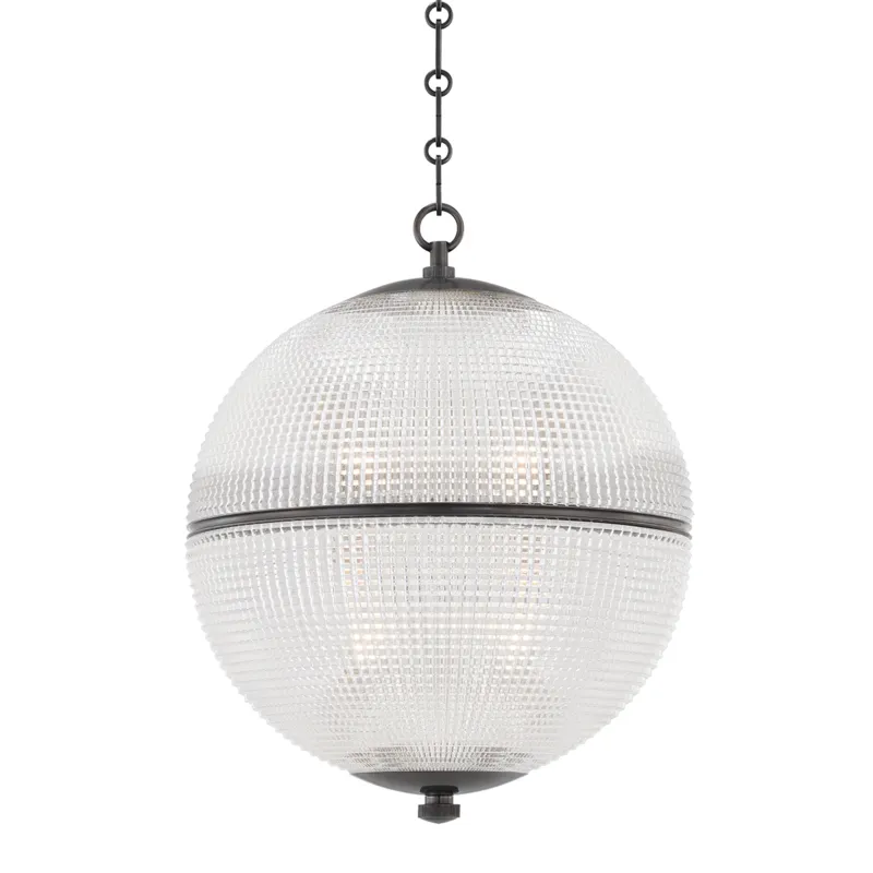 Sphere No. 3 1 Light 18.25 inch Distressed Bronze Pendant Ceiling Light, Large