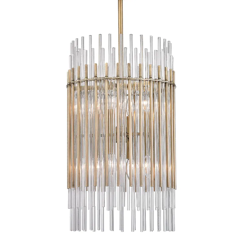 Wallis 8 Light 15 inch Aged Brass Pendant Ceiling Light