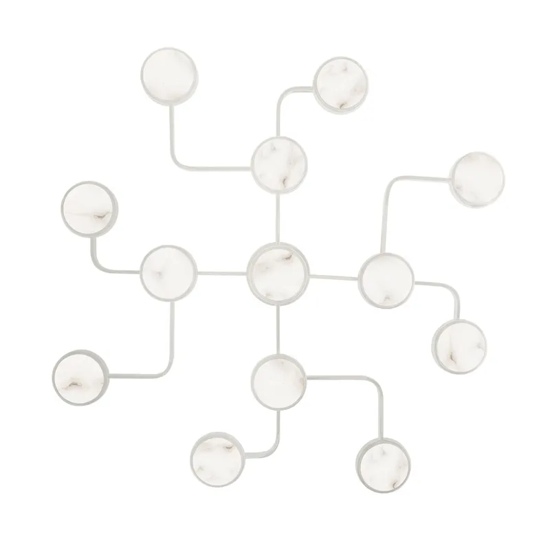Meander LED 43.25 inch Polished Nickel Semi Flush Ceiling Light