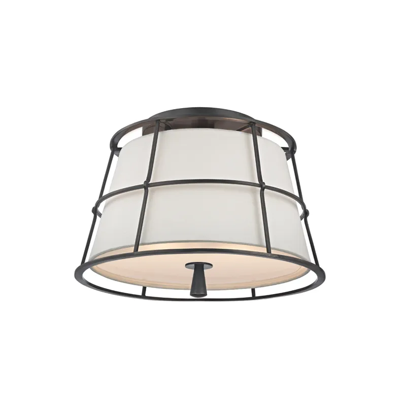 Savona 2 Light 14.25 inch Old Bronze Semi Flush Ceiling Light