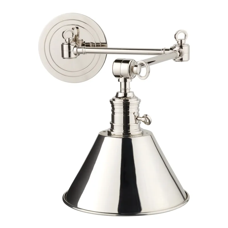 Garden City 23.25 inch 75 watt Polished Nickel Swing-Arm Wall Sconce Wall Light