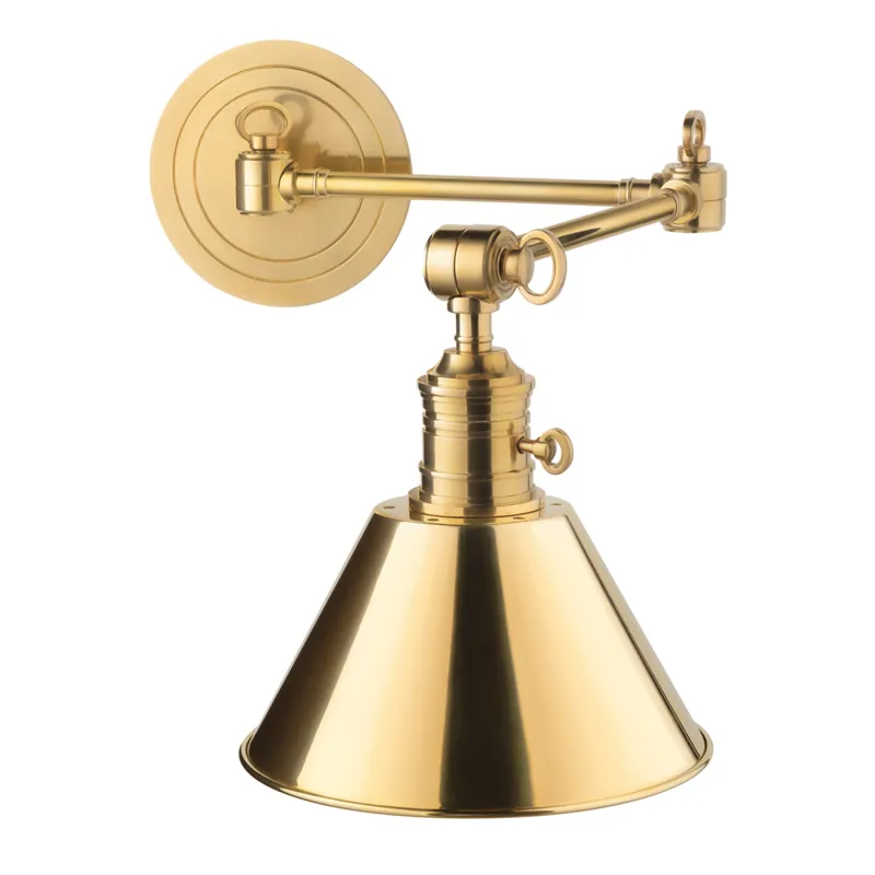 Garden City 23.25 inch 75 watt Aged Brass Swing-Arm Wall Sconce Wall Light