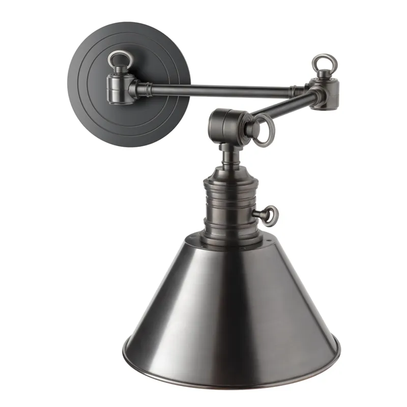 Garden City 23.25 inch 75 watt Old Bronze Swing-Arm Wall Sconce Wall Light