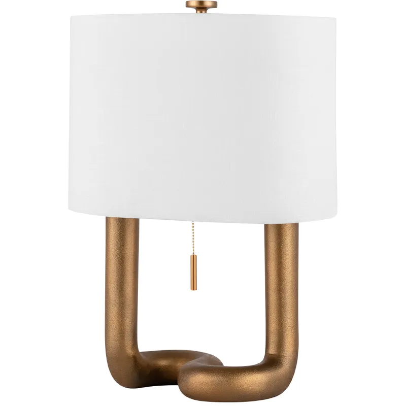 Armonk 22.75 inch 60 watt Aged Brass Table Lamp Portable Light