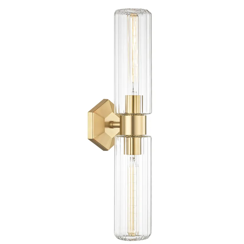 Roebling 2 Light 4.75 inch Aged Brass Wall Sconce Wall Light