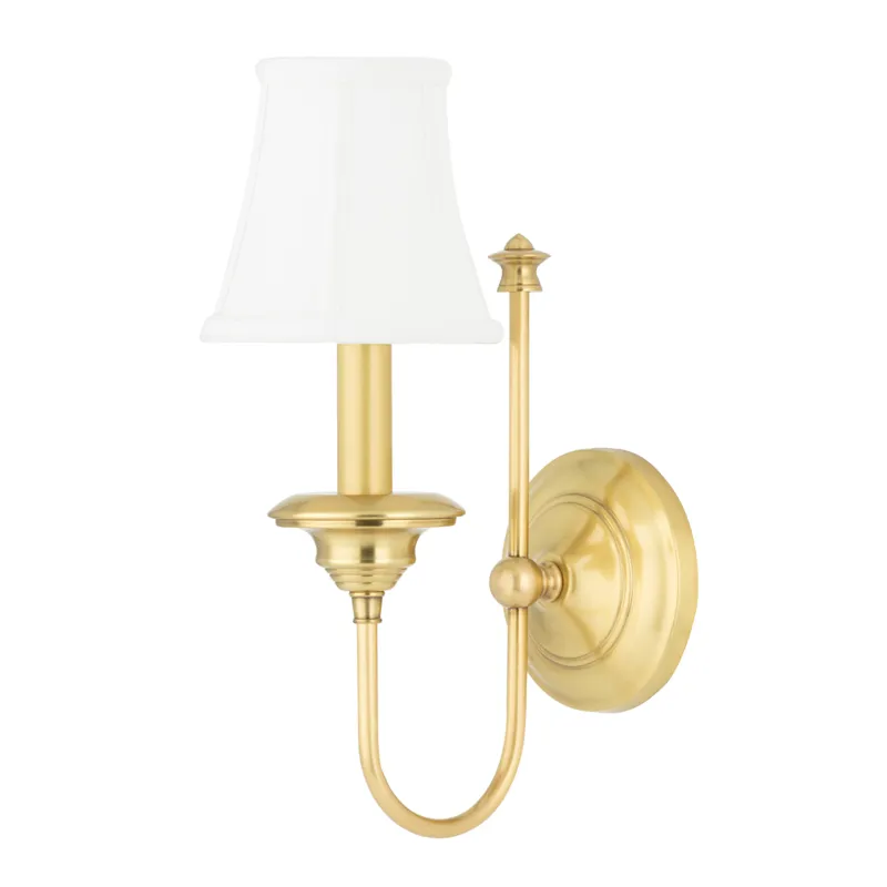 Yorktown 1 Light 5.5 inch Aged Brass Wall Sconce Wall Light