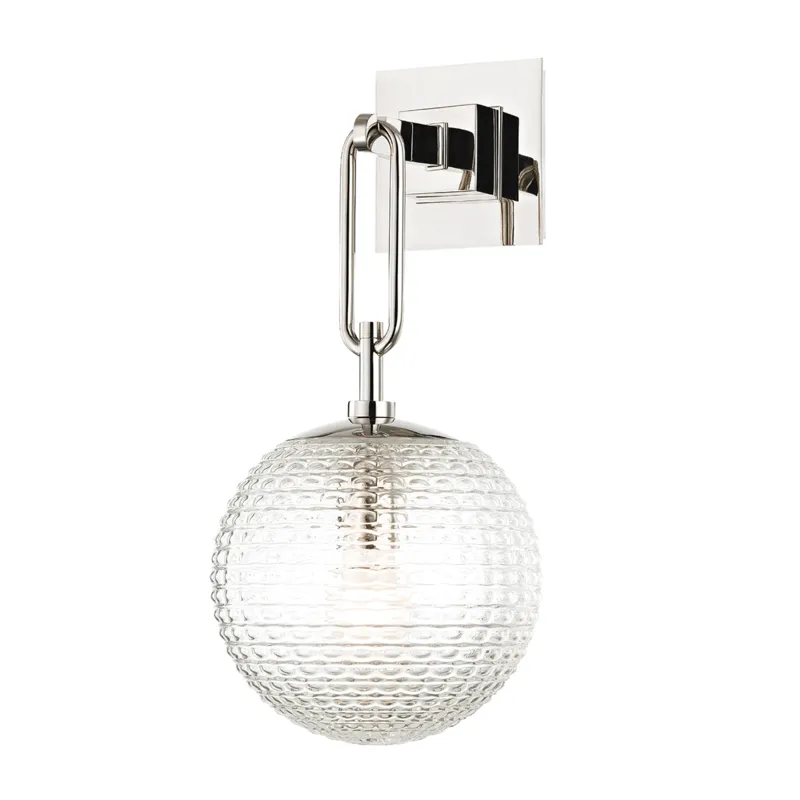 Jewett 1 Light 8 inch Polished Nickel Wall Sconce Wall Light