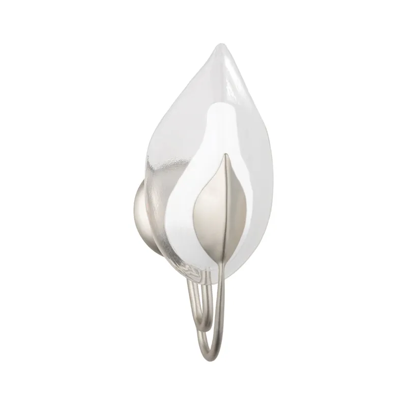 Blossom 1 Light 6.25 inch Silver Leaf Wall Sconce Wall Light