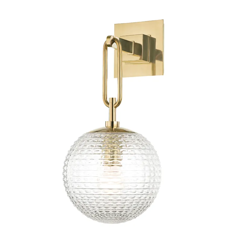 Jewett 1 Light 8 inch Aged Brass Wall Sconce Wall Light