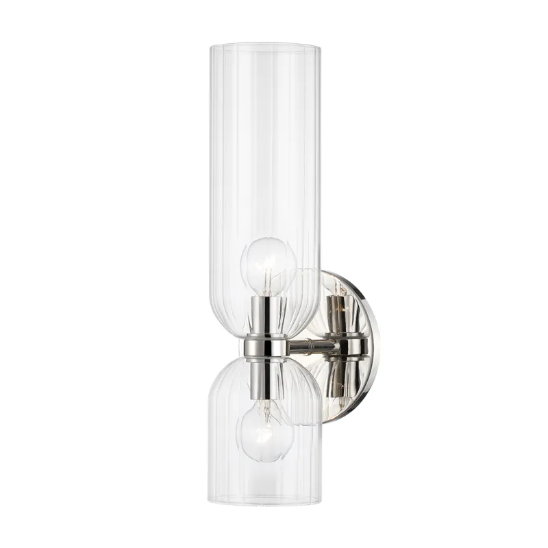 Sayville 2 Light 5.5 inch Polished Nickel Wall Sconce Wall Light