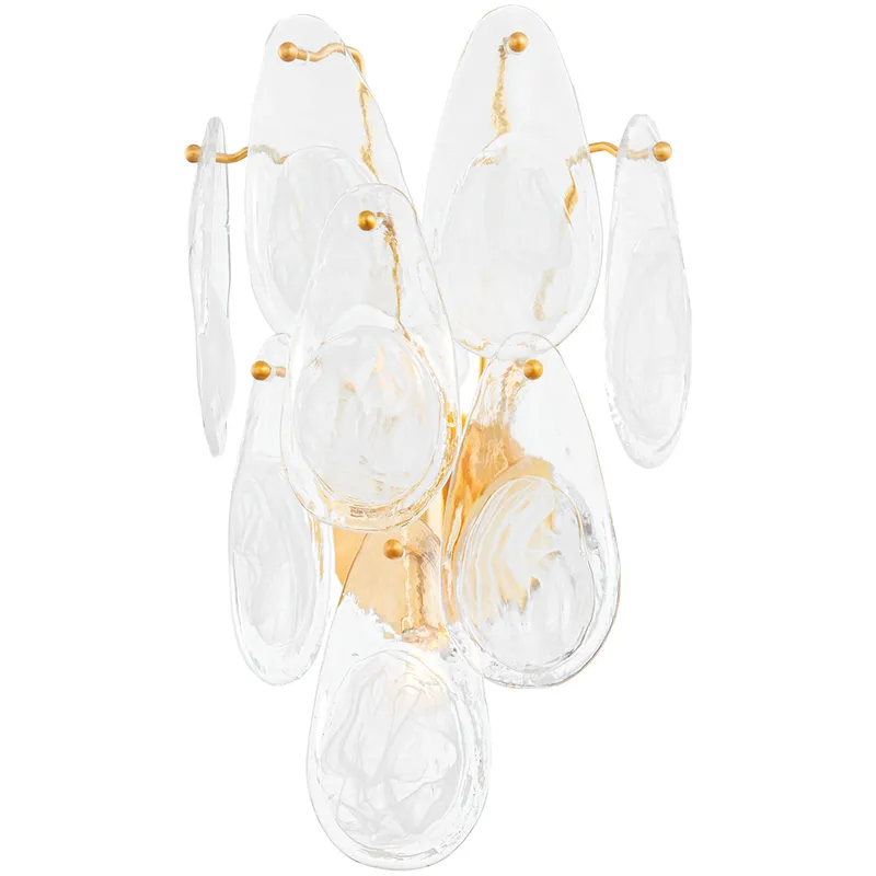 Darcia 2 Light 13.75 inch Aged Brass Wall Sconce Wall Light