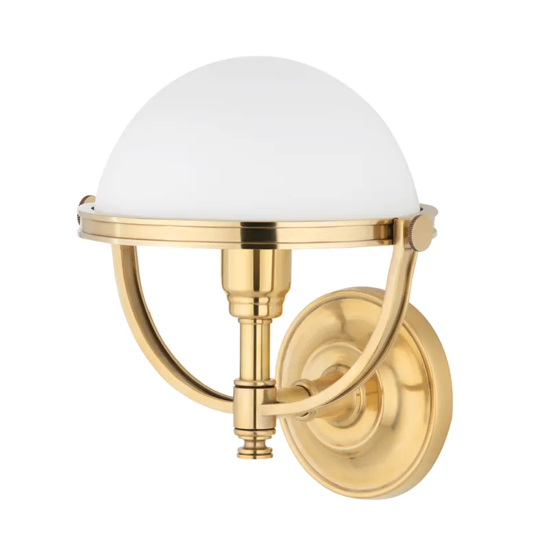 Stratford 1 Light 10 inch Aged Brass Wall Sconce Wall Light