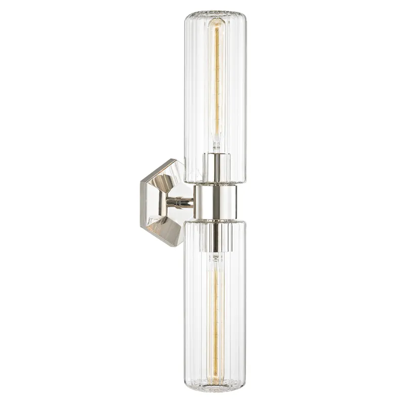 Roebling 2 Light 4.75 inch Polished Nickel Wall Sconce Wall Light
