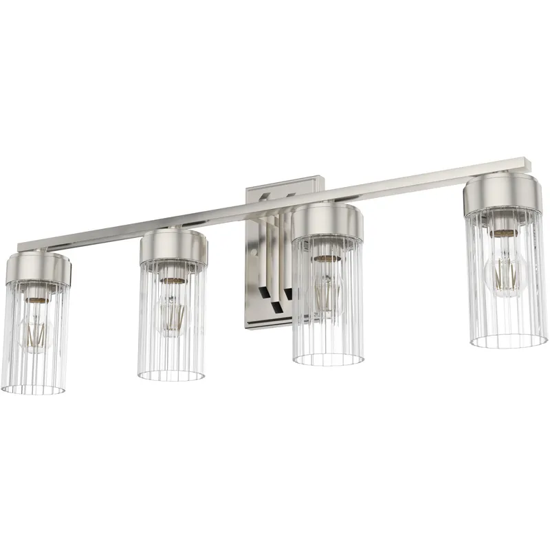 Gatz 4 Light 31.5 inch Brushed Nickel Vanity Light Wall Light