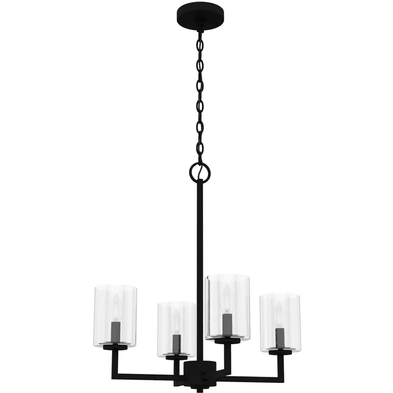Kerrison 4 Light 20.5 inch Natural Black Iron Chandelier Ceiling Light