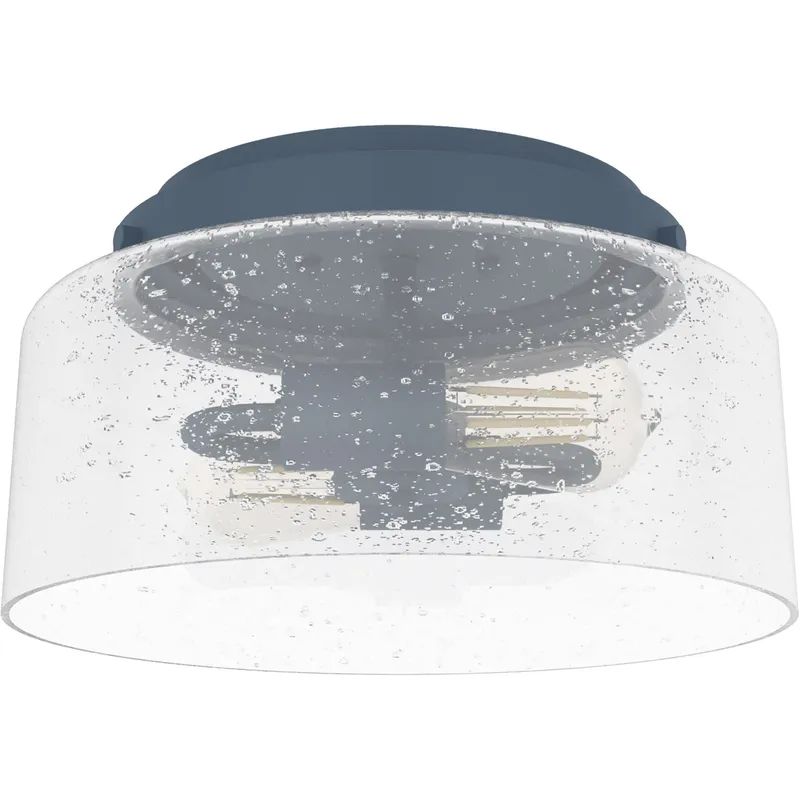 Hartland 2 Light 12 inch Indigo Blue Flush Mount Ceiling Light