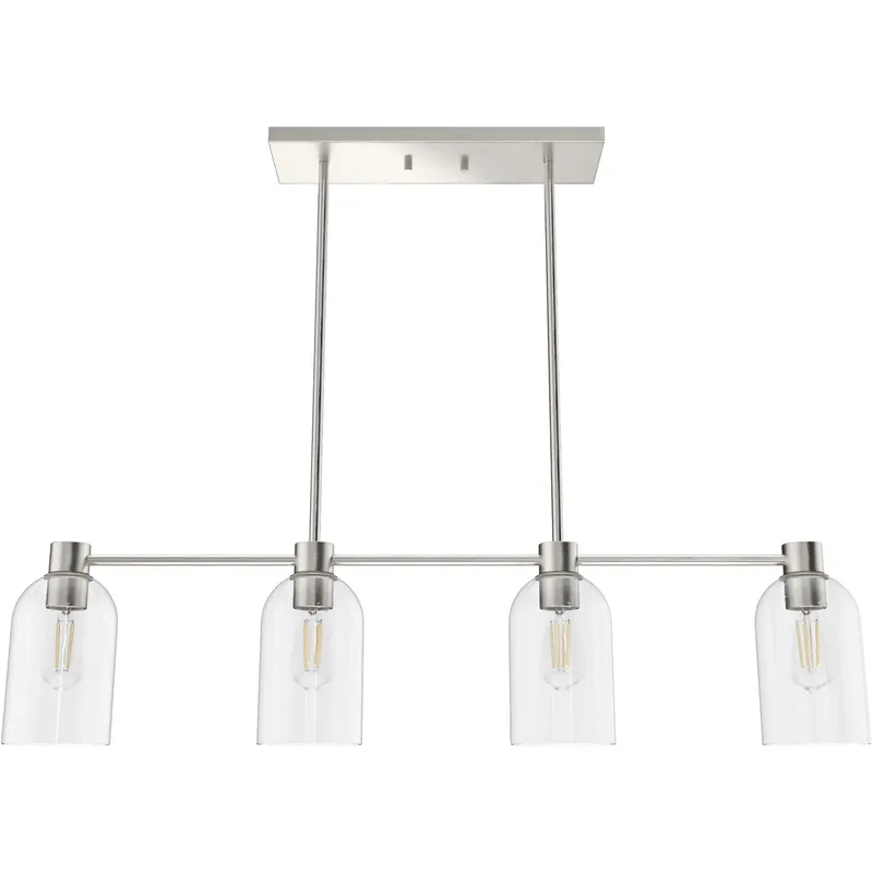 Lochemeade 4 Light 38 inch Brushed Nickel Linear Chandelier Ceiling Light