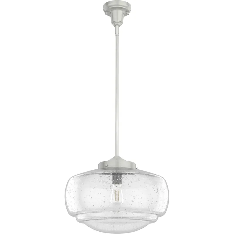 Saddle Creek 1 Light 16 inch Brushed Nickel Pendant Ceiling Light, Large