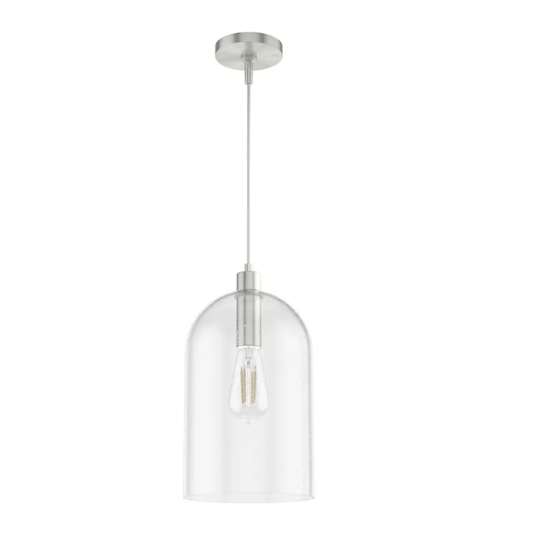 Lochemeade 1 Light 9 inch Brushed Nickel Pendant Ceiling Light