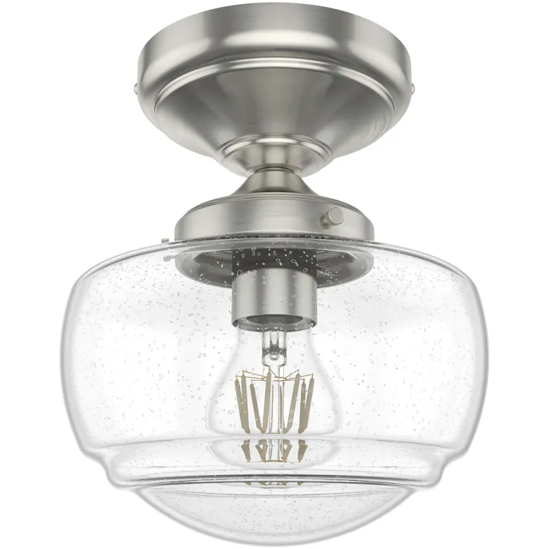Saddle Creek 1 Light 7 inch Brushed Nickel Semi Flush Mount Ceiling Light