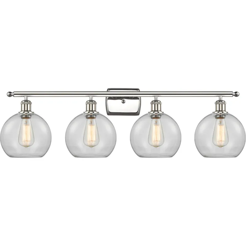 Ballston Athens 4 Light 36 inch Polished Nickel Bath Vanity Light Wall Light
