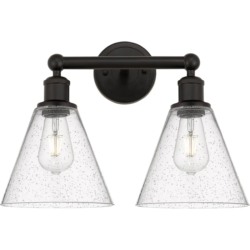 Berkshire 2 Light 17 inch Oil Rubbed Bronze Bath Vanity Light Wall Light in Seedy