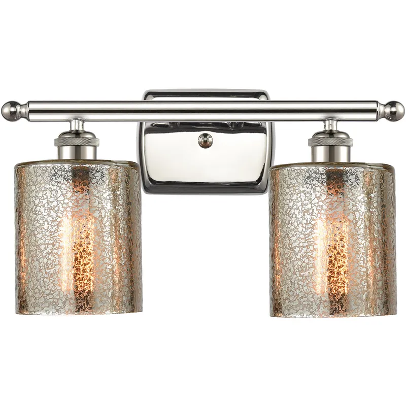 Ballston Cobbleskill LED 16 inch Polished Nickel Bath Vanity Light Wall Light in Mercury Glass, Ballston