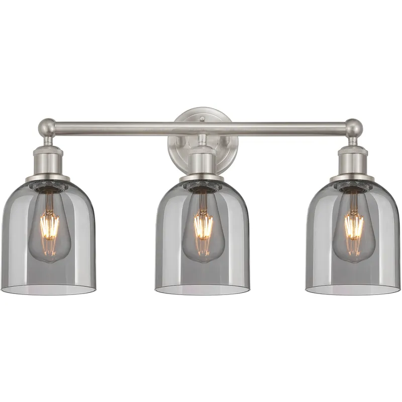 Edison Bella 3 Light 23.5 inch Brushed Satin Nickel Bath Vanity Light Wall Light