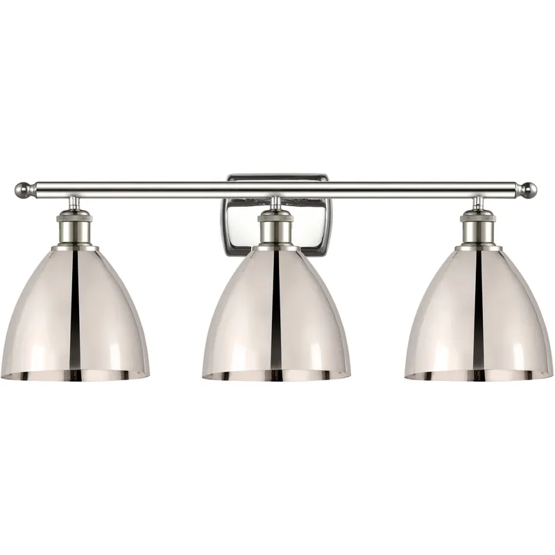 Ballston Dome 3 Light 28 inch Polished Nickel Bath Vanity Light Wall Light