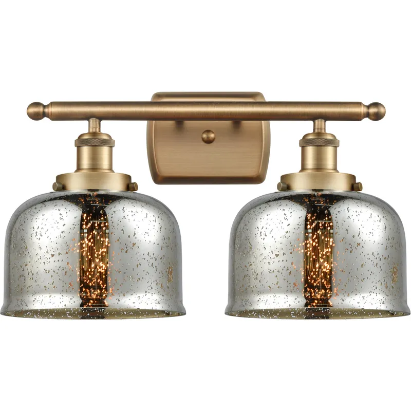 Ballston Bell 2 Light 16 inch Brushed Brass Bath Vanity Light Wall Light