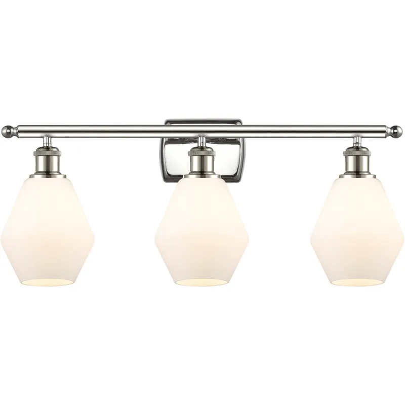 Ballston Cindyrella LED 26 inch Polished Nickel Bath Vanity Light Wall Light in Matte White Glass