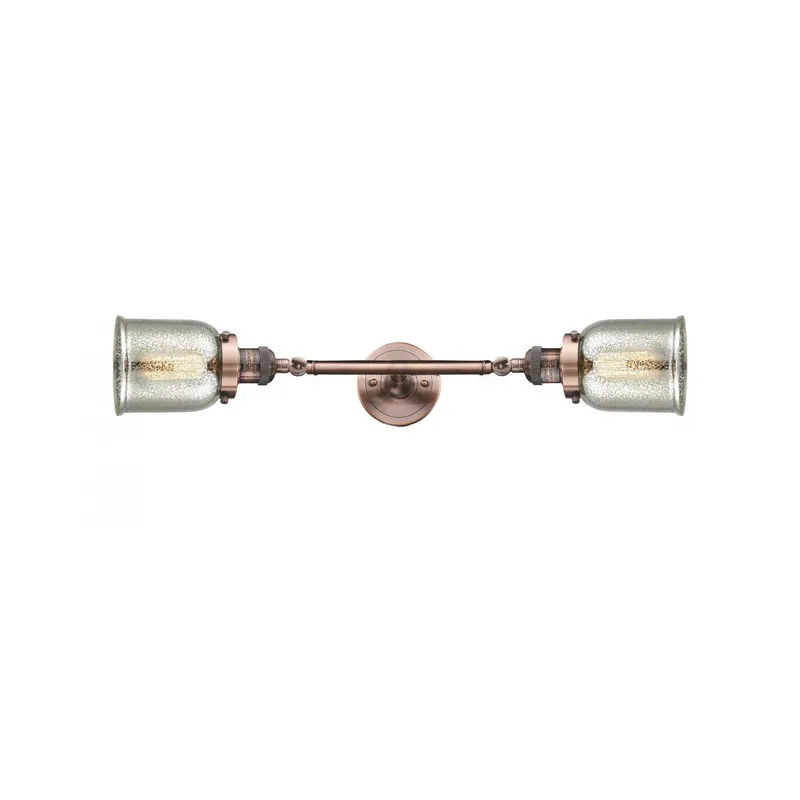 Franklin Restoration Small Bell LED 5 inch Antique Copper Bath Vanity Light Wall Light in Silver Plated Mercury Glass, Franklin Restoration