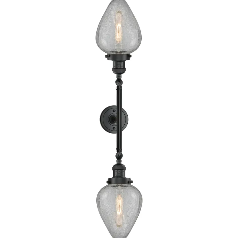 Franklin Restoration Geneseo 2 Light 17 inch Matte Black Bath Vanity Light Wall Light, Franklin Restoration
