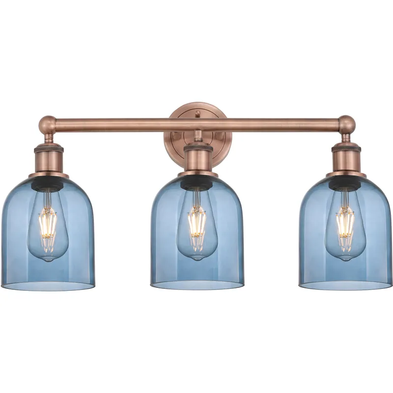 Edison Bella 3 Light 23.5 inch Antique Copper Bath Vanity Light Wall Light