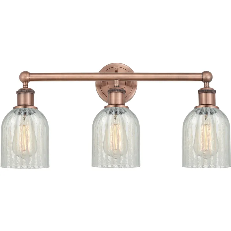 Caledonia 3 Light 23 inch Antique Copper Bath Vanity Light Wall Light in Mouchette