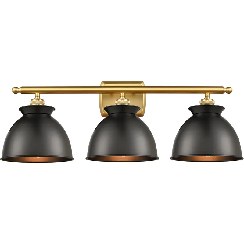 Ballston Adirondack LED 28 inch Satin Gold Bath Vanity Light Wall Light in Matte Black, Ballston
