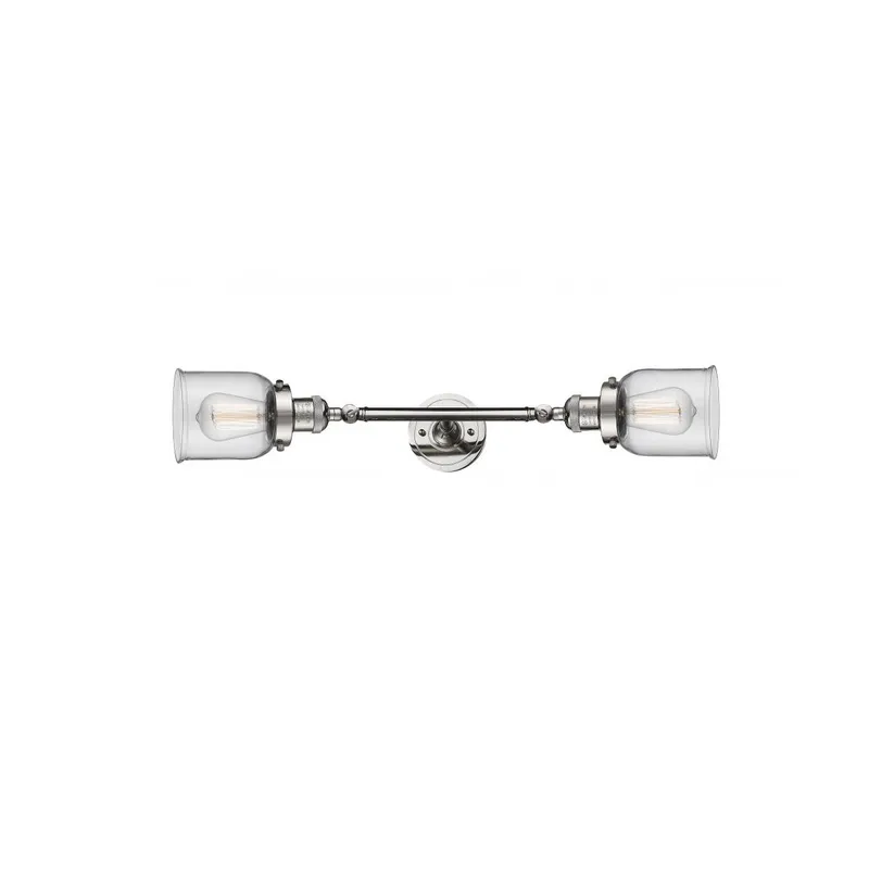 Franklin Restoration Small Bell LED 5 inch Polished Nickel Bath Vanity Light Wall Light in Clear Glass, Franklin Restoration
