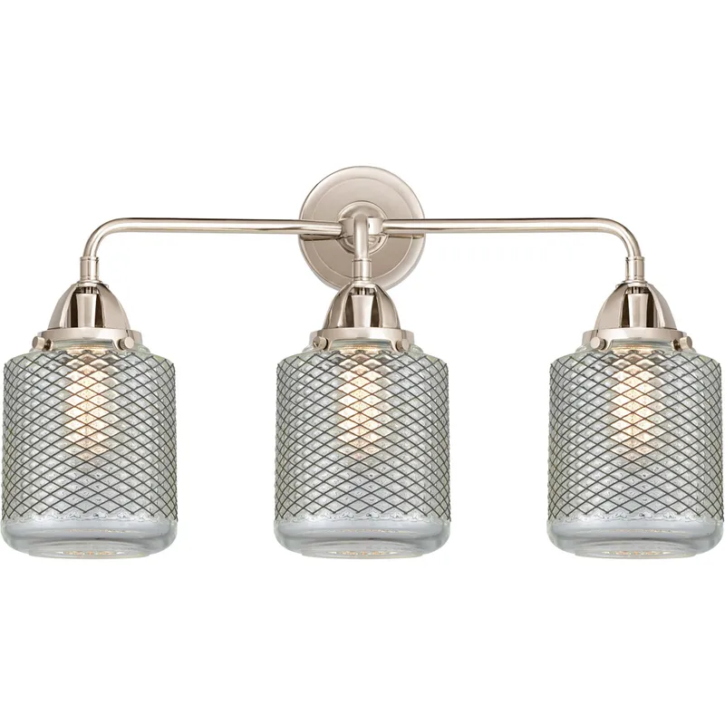 Nouveau 2 Stanton 3 Light 24 inch Polished Nickel Bath Vanity Light Wall Light