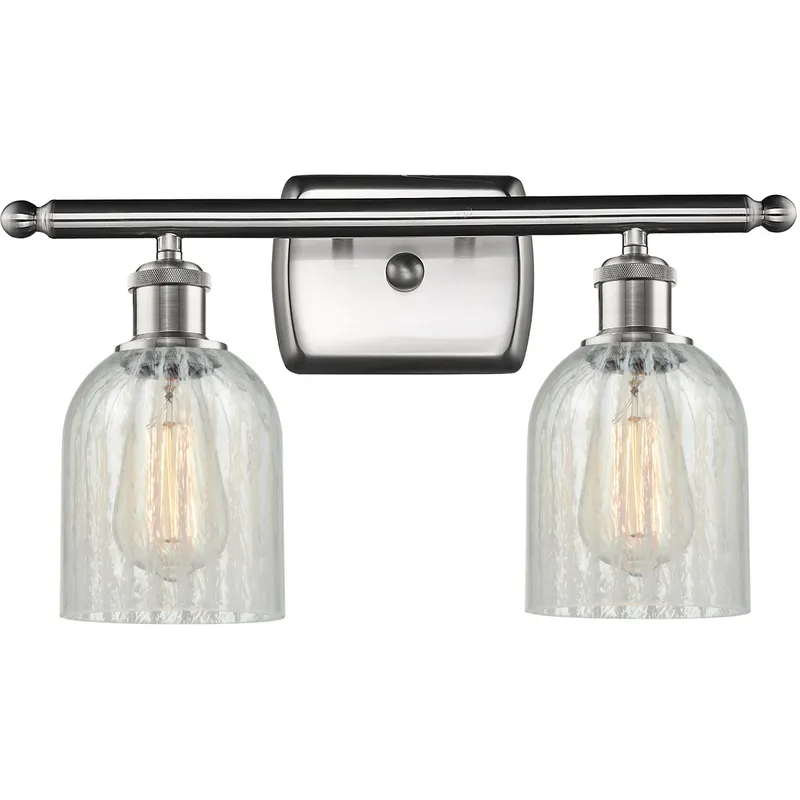 Ballston Caledonia LED 16 inch Brushed Satin Nickel Bath Vanity Light Wall Light in Mouchette Glass, Ballston