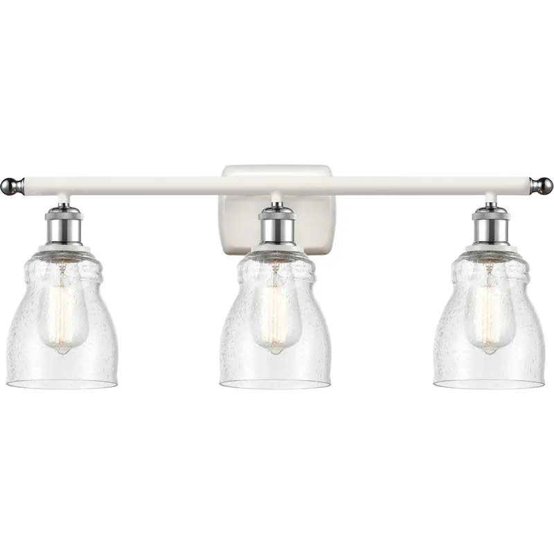 Ballston Ellery LED 26 inch White and Polished Chrome Bath Vanity Light Wall Light in Seedy Glass, Ballston