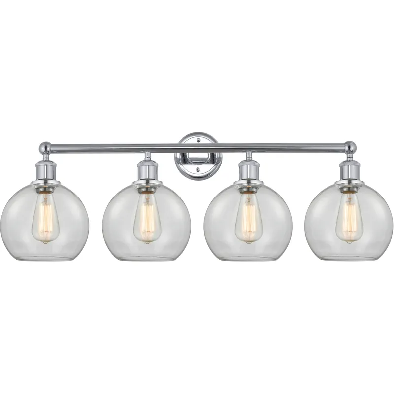 Athens 4 Light 35 inch Polished Chrome Bath Vanity Light Wall Light in Clear