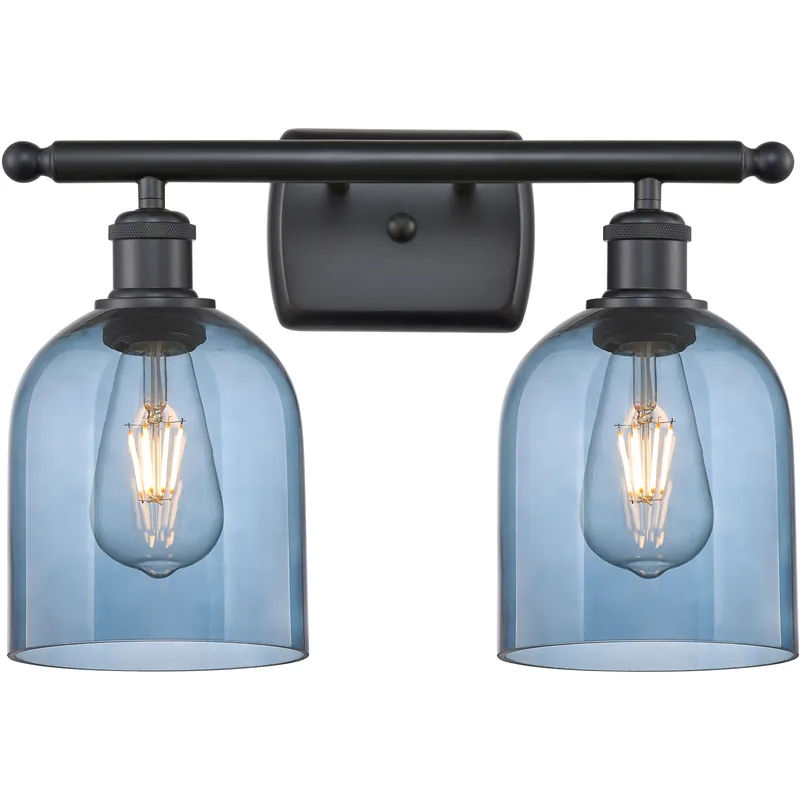 Ballston Bella 2 Light 15.5 inch Matte Black Bath Vanity Light Wall Light