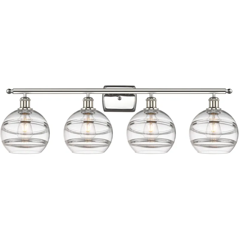 Ballston Rochester 4 Light 38 inch Polished Nickel Bath Vanity Light Wall Light