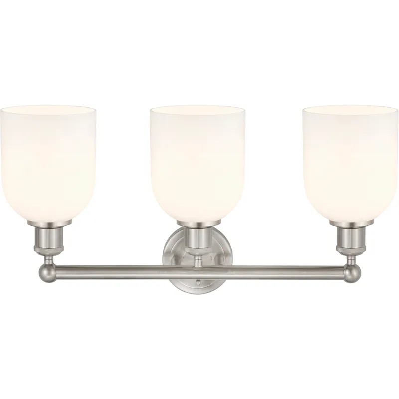 Edison Bella 3 Light 23.5 inch Brushed Satin Nickel Bath Vanity Light Wall Light