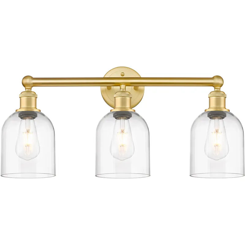 Edison Bella 3 Light 23.5 inch Satin Gold Bath Vanity Light Wall Light