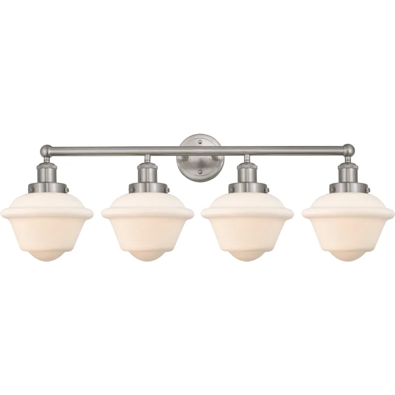 Oxford 4 Light 33.5 inch Brushed Satin Nickel Bath Vanity Light Wall Light