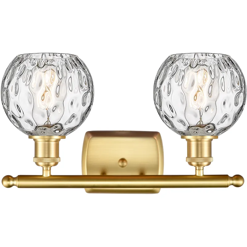 Ballston Athens Water Glass LED 16 inch Satin Gold Bath Vanity Light Wall Light