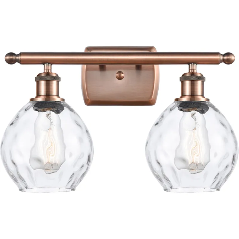 Ballston Small Waverly LED 16 inch Antique Copper Bath Vanity Light Wall Light, Ballston