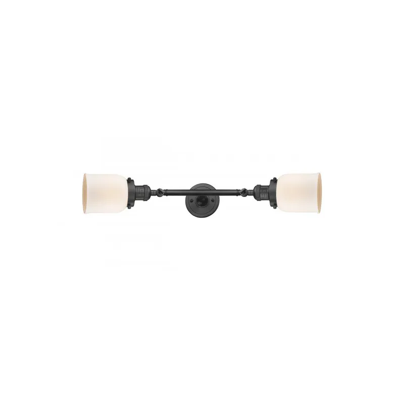 Franklin Restoration Small Bell LED 5 inch Oil Rubbed Bronze Bath Vanity Light Wall Light in Matte White Glass, Franklin Restoration